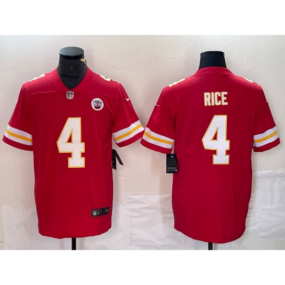 4 Rashee Rice Red Vapor Limited Stitched Jersey